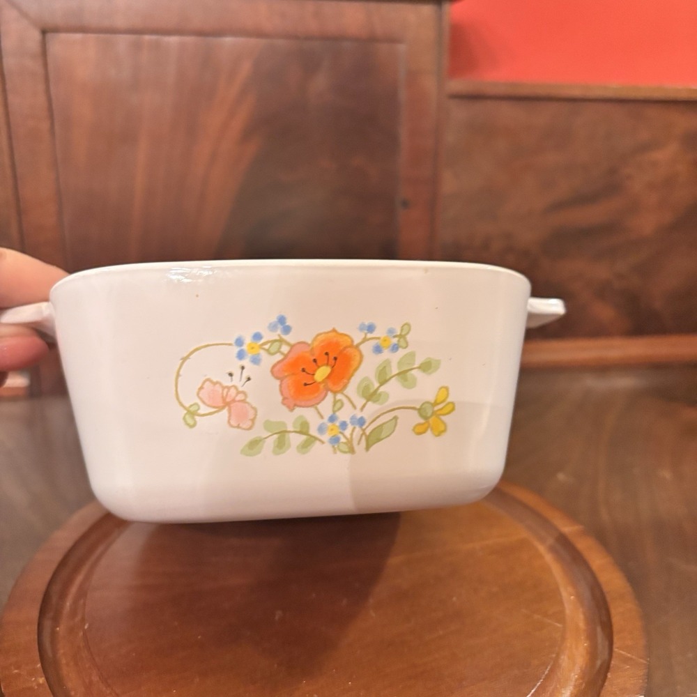 Vintage Corning Ware P-43-B 700mL Floral Casserole Baking Dish Wildflower USA - Picture 3 of 9